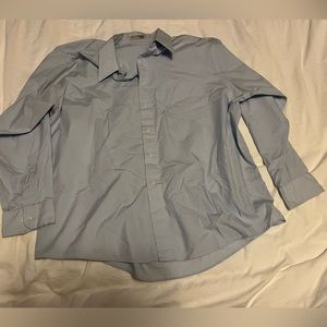 Light blue dress shirt 60% cotton 40% polyester